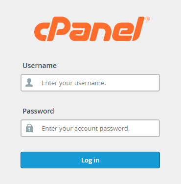 登录您的 cPanel 控制面板（例如: www.yourdomainname.com/cpanel）。
