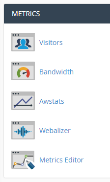 Click on “Webalizer” icon at Metric area.
