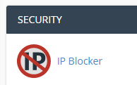 Click on “IP Blocker” icon at Security area.
