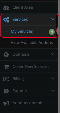 Choose “Services” then click “My Services“.
