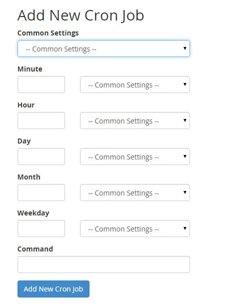 Click on “Add New Cron Job”.
