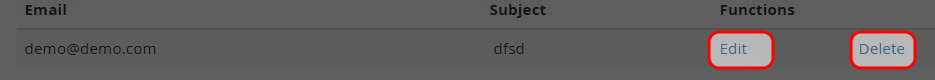 Click “Edit” or “Delete” to manage the auto-responder.
