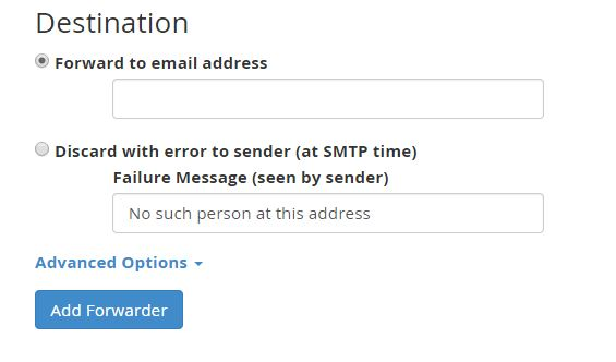 Click on “Add Forwarder”.
