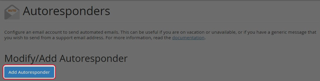 Click “Add Autoresponders”.
