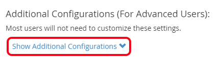 点击 “Show Additional Configurations” 按钮。
