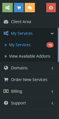 Select and click “Services”, then click “My Services”.
