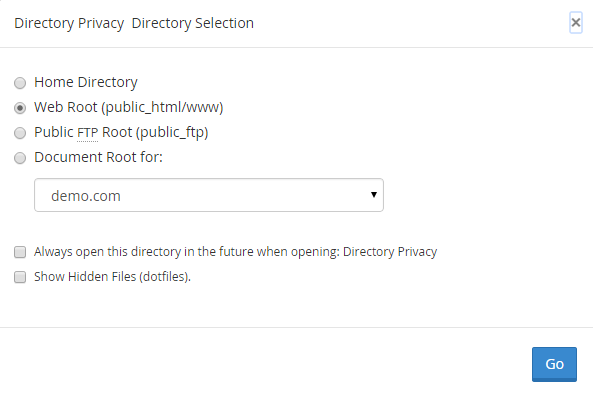 Choose the Directory.
