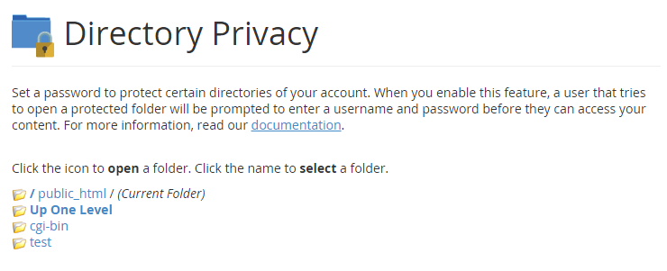 Select the folder you would like to protect with password.
