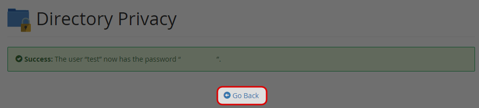 Click on “Go Back” link.
