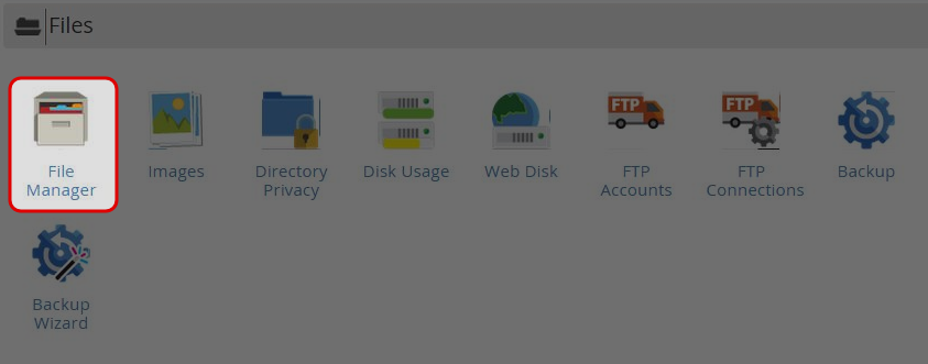 Click on “File Manager” icon at File menu.
Click on “File Manager” icon at File menu.
