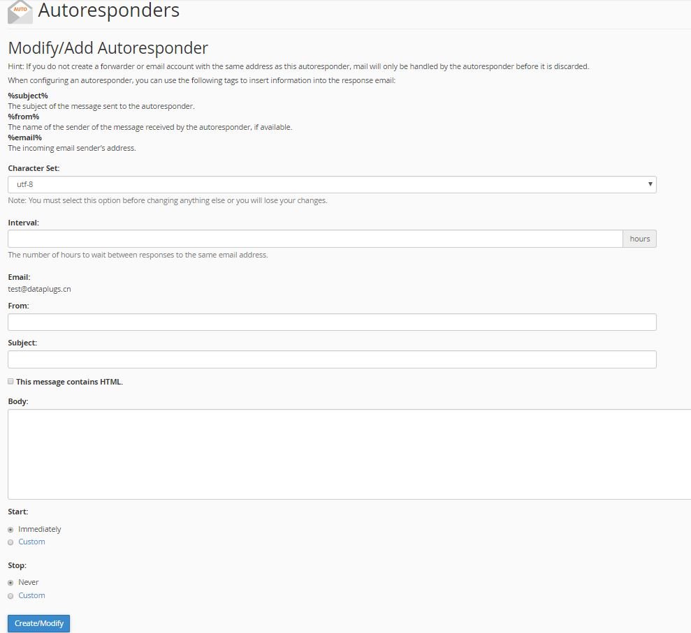 Click on “Create/Modify” button.
