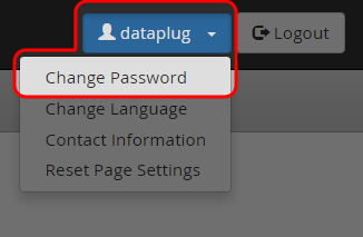 Select “Change Password” under “{yourname}” menu.
Select “Change Password” under “{yourname}” menu.