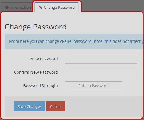 Select “Change Password” tab and enter the new password and re-type it to confirm.
Select “Change Password” tab and enter the new password and re-type it to confirm.