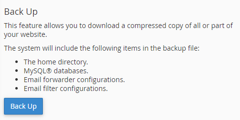 Click “Backup” button.
