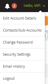 Select “Change Password” under “Hello (yourname)” at the top right corner.
