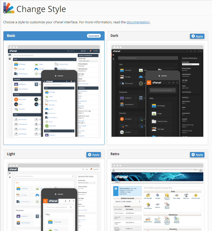 Select the one you like and click on “Apply”.
