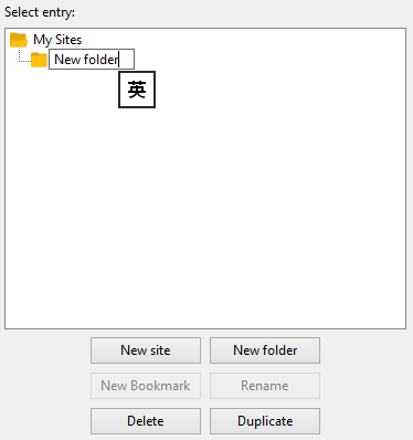 Click on “New Folder” and enter the folder name.
