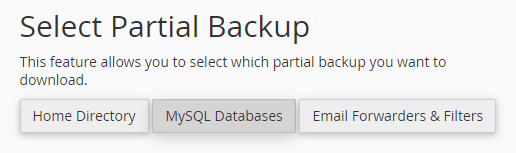 Click “MySQL Databases” button.

