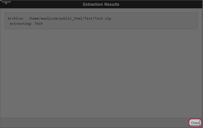 Click “Close”.
Click “Close”.