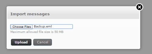 Select the backup file and click “Upload”.
Select the backup file and click “Upload”.