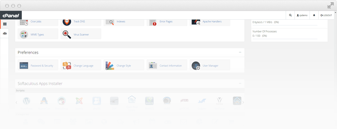 cPanel Demo picture