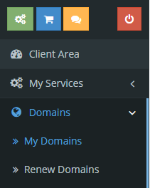 Click on “Domain” tab, and then click “My Domains”.
