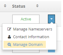 Click “Manage Domain”.
