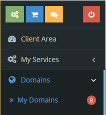 Click on “Domains” tab, and then click “My Domains”.
