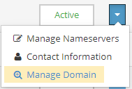 Click “Manage Domain”.
